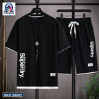 Mash T-Shirt and Shorts Combo Black Superdry Vertical product photo | OmegaBD