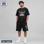 Mash T-Shirt and Shorts Combo Black Sumifai Wing Grid Photo Bangladeshi model preview | OmegaBD