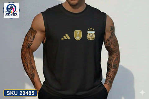 World Cup Mash Combo Tank Top Black Argentina real product photo | OmegaBD