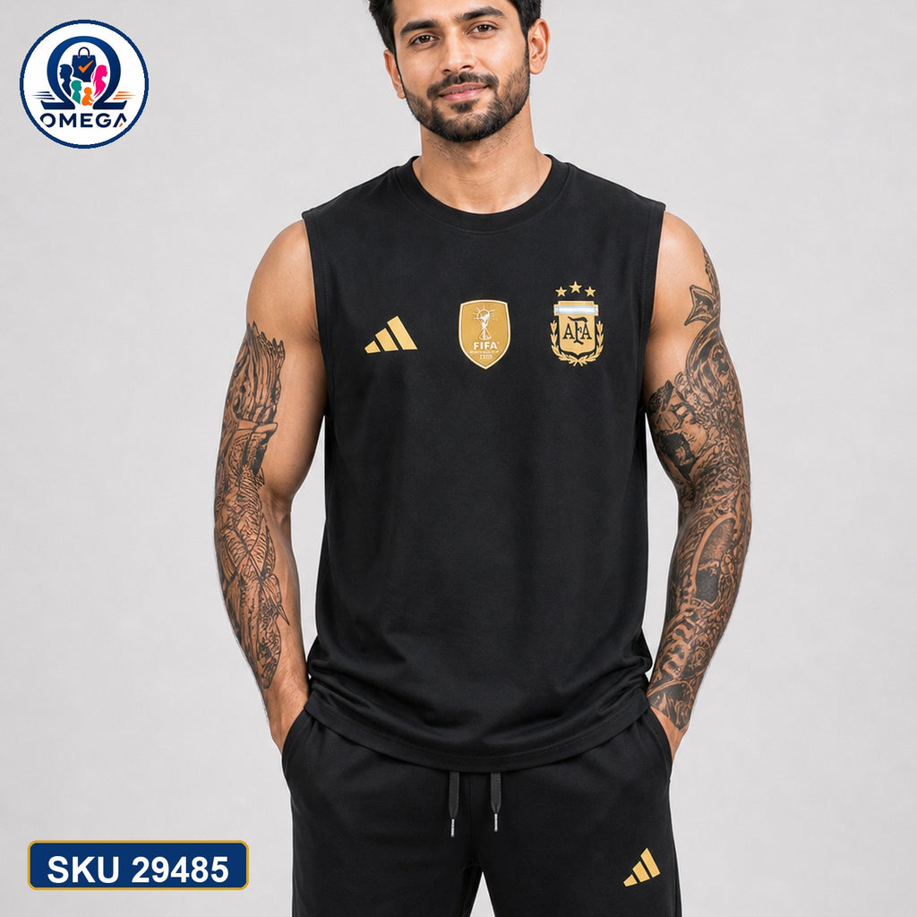 World Cup Mash Combo Tank Top Black Argentina Bangladeshi model preview | OmegaBD