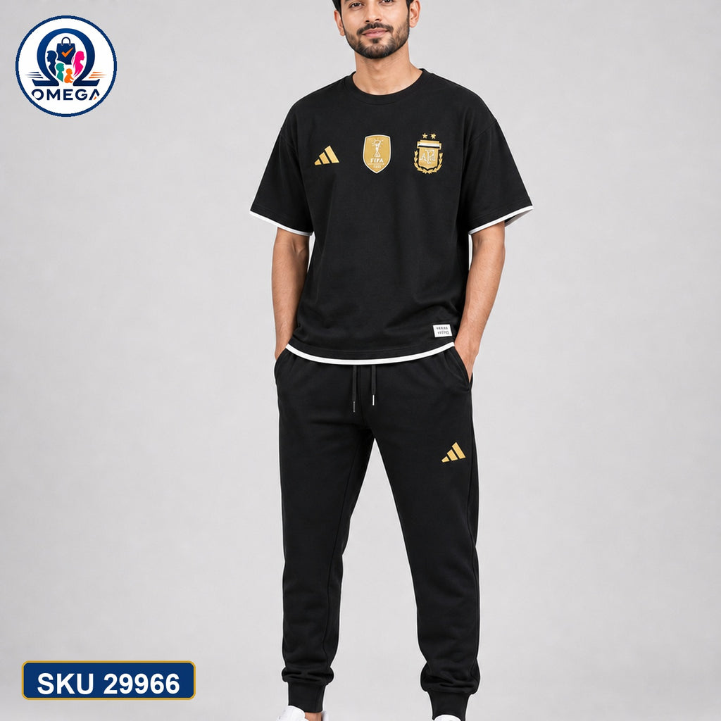 World Cup Mash Combo Full Pant Black Argentina Bangladeshi model preview | OmegaBD