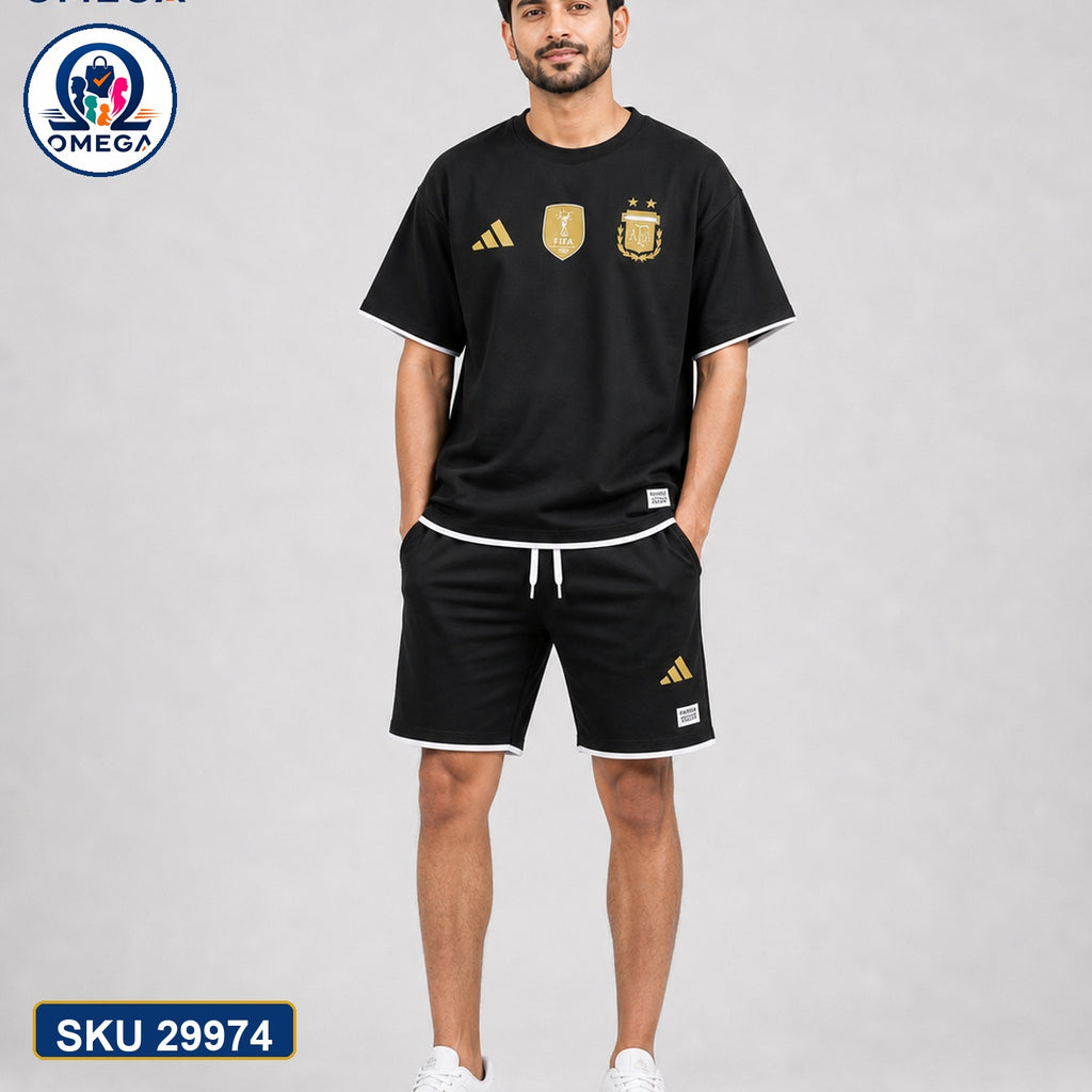World Cup Mash Combo Shorts Black Argentina Bangladeshi model preview | OmegaBD