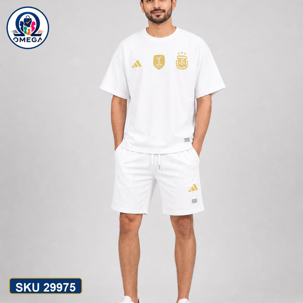 World Cup Mash Combo Shorts White Argentina Bangladeshi model preview | OmegaBD