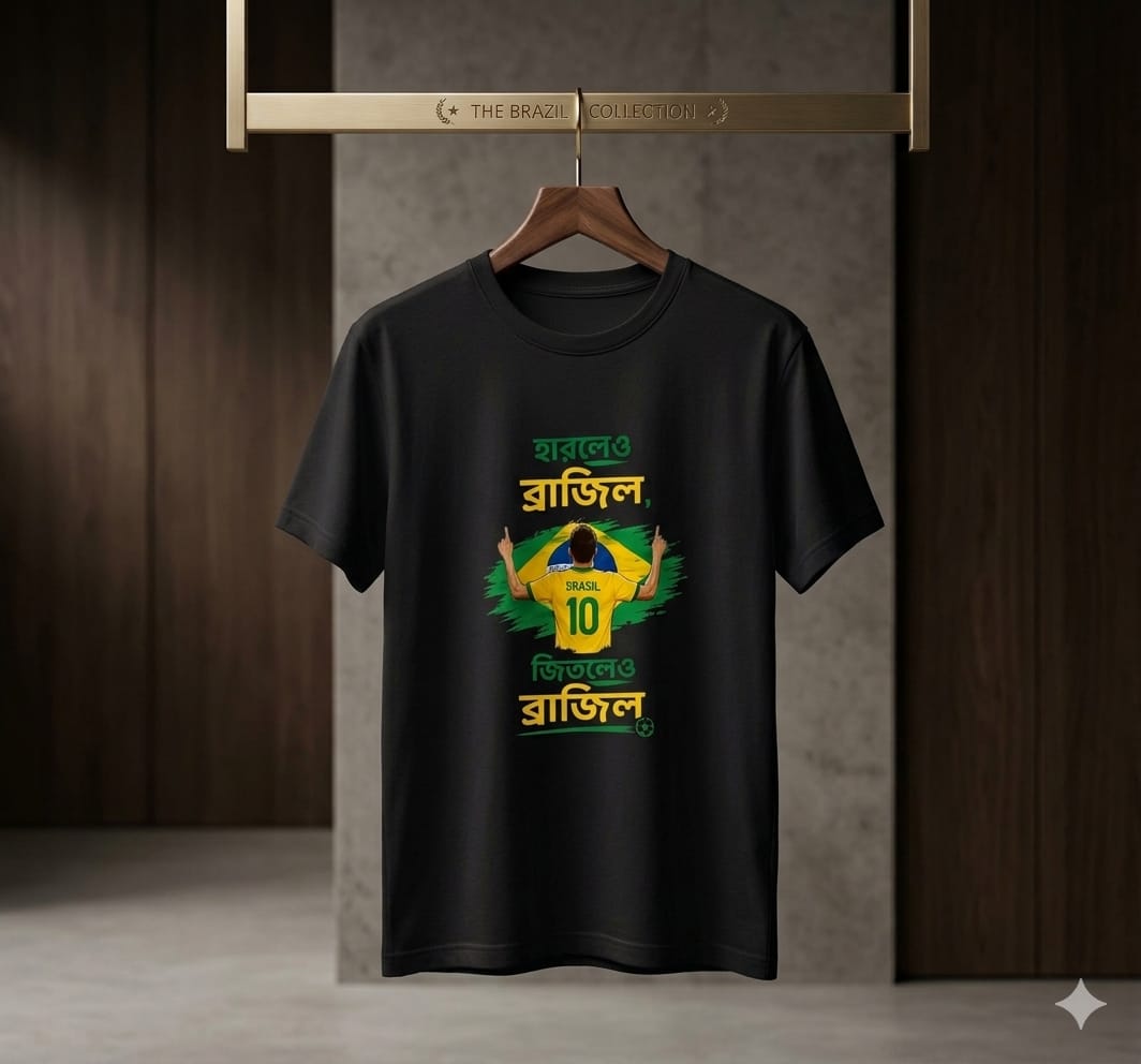 World Cup Fan Jersey Black Brazil Legacy Fan product photo | OmegaBD
