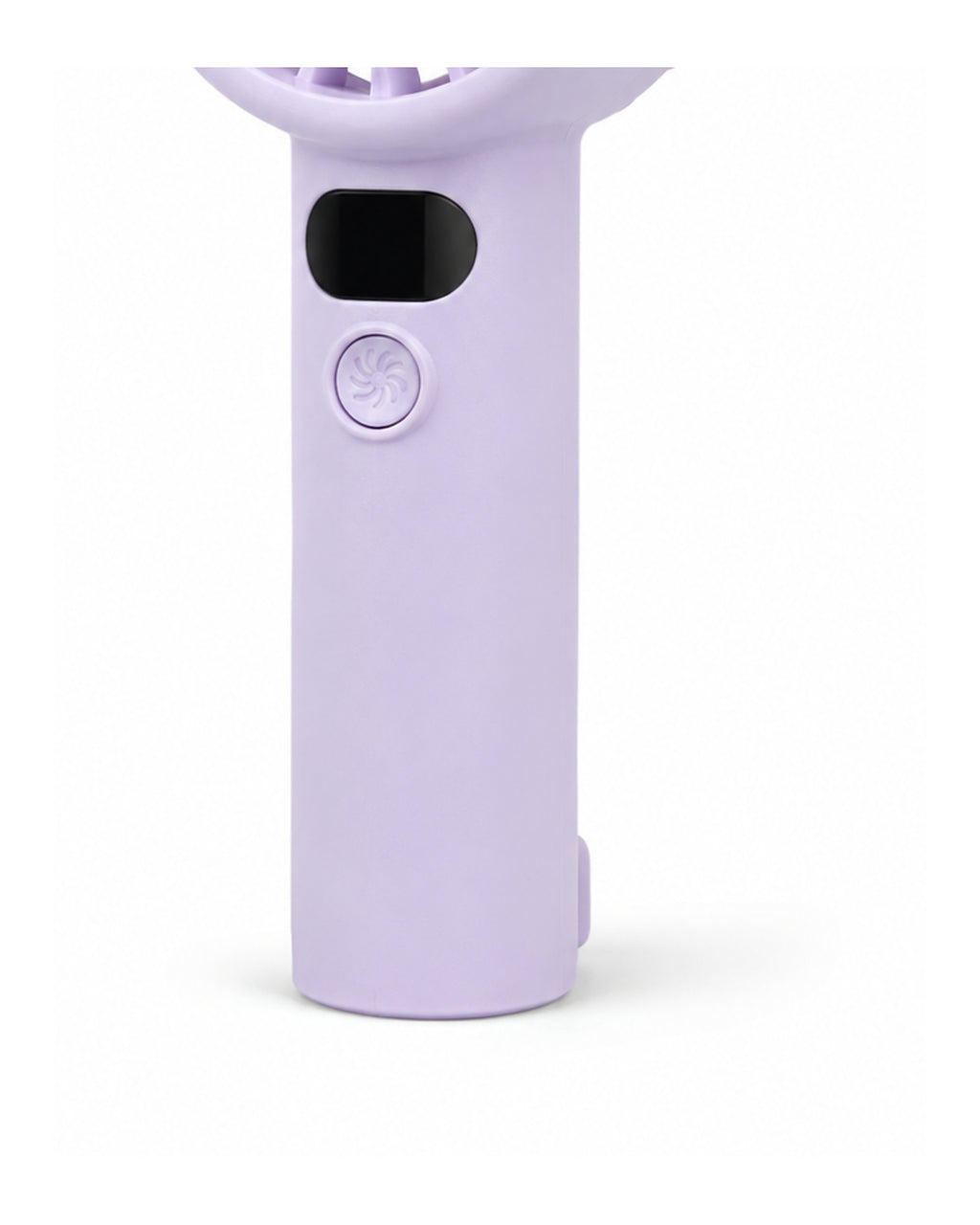 Compact Mini Rechargeable Fan display and control button close-up
