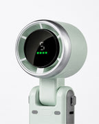 Portable Handheld Turbo Fan 5 Speed display and fan head closeup