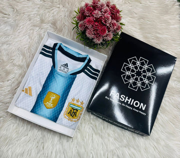 World Cup Embroidery Jersey Argentina Sky Blue White boxed product photo