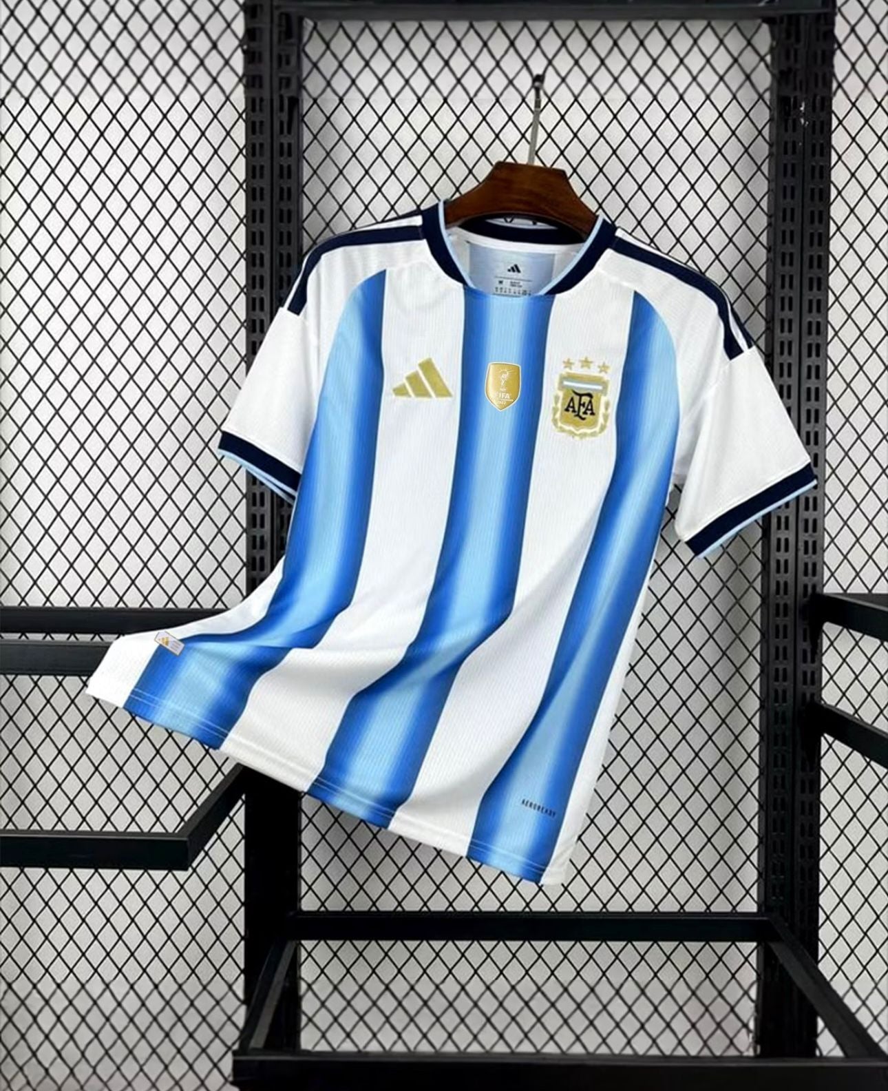 World Cup Embroidery Jersey Argentina Sky Blue White single product photo