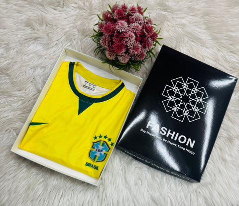 World Cup Embroidery Jersey Brazil Yellow boxed product photo