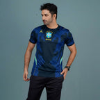 World Cup Embroidery Jersey Brazil Black Blue single product photo